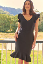 Load image into Gallery viewer, Alessi Navy Frill Evening Dress