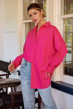 Load image into Gallery viewer, Jennifer Oversized Pink Button Up Shirt
