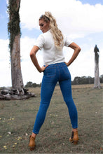 Load image into Gallery viewer, Rip knee Blue Denim