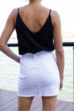 Load image into Gallery viewer, Freyed Denim White Skirt