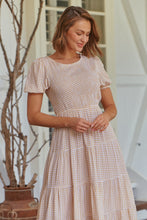 Load image into Gallery viewer, Alba Yellow Gingham Shirred Maxi Dress