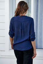 Load image into Gallery viewer, Leopold Crossover Navy Shirt