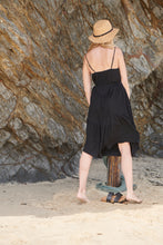 Load image into Gallery viewer, Paula Tiered Black Maxi Dress