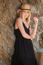 Load image into Gallery viewer, Paula Tiered Black Maxi Dress