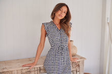 Load image into Gallery viewer, Maggie Blue/White Gingham Print Midi Dress