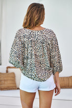 Load image into Gallery viewer, Zelda Leopard Batwing Crossover Top