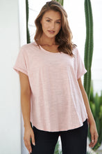 Load image into Gallery viewer, Micaela Pink Batwing Sleeve Cotton Tee