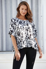 Load image into Gallery viewer, Love Frill Black Print Sleeve Top