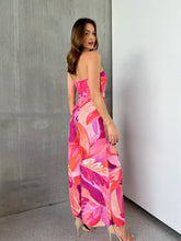 Load image into Gallery viewer, Reese Strapless Pink/Orange Strapless Jumpsuit