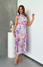 Load image into Gallery viewer, Rowan Halter Multi Water Colour Print Dress
