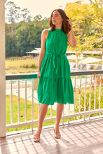 Load image into Gallery viewer, Terra S/less Tiered Green Midi Dress