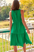 Load image into Gallery viewer, Terra S/less Tiered Green Midi Dress