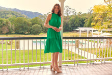 Load image into Gallery viewer, Terra S/less Tiered Green Midi Dress