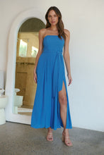 Load image into Gallery viewer, Arlet Strapless Cobalt Strapless Jumpsuit