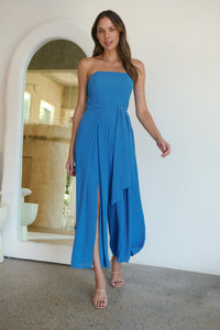 Arlet Strapless Cobalt Strapless Jumpsuit