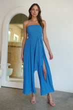 Load image into Gallery viewer, Arlet Strapless Cobalt Strapless Jumpsuit