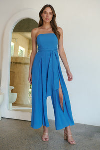 Arlet Strapless Cobalt Strapless Jumpsuit