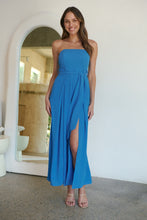 Load image into Gallery viewer, Arlet Strapless Cobalt Strapless Jumpsuit