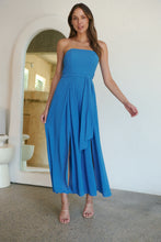 Load image into Gallery viewer, Arlet Strapless Cobalt Strapless Jumpsuit