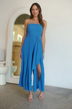 Load image into Gallery viewer, Arlet Strapless Cobalt Strapless Jumpsuit