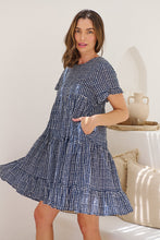 Load image into Gallery viewer, Cely Navy/White Printed Smock Dress