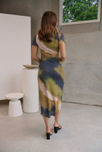 Load image into Gallery viewer, Jaya Mesh Cap Sleeve Green/ Black Bodycon Dress