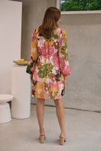 Load image into Gallery viewer, Ashlynn Pink/Orange Smock Tie Waist Dress