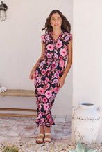 Load image into Gallery viewer, Trissa Navy/Pink Floral Print Dress