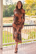 Load image into Gallery viewer, Tamsyn Tie dye Brown Mesh Skirt (set)