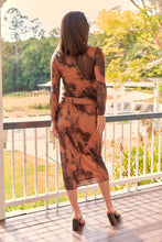 Load image into Gallery viewer, Tamsyn Tie dye Brown Mesh Skirt (set)