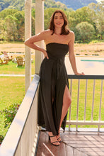 Load image into Gallery viewer, Arlet Strapless Black Strapless Jumpsuit