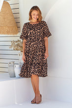 Load image into Gallery viewer, Terri Leopard Midi Tiered Dress