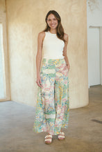 Load image into Gallery viewer, Aelia Cream/Multi Paisley Print Satin Pant