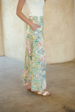 Load image into Gallery viewer, Aelia Cream/Multi Paisley Print Satin Pant