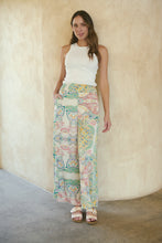 Load image into Gallery viewer, Aelia Cream/Multi Paisley Print Satin Pant