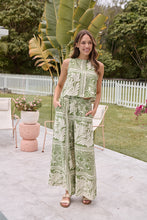 Load image into Gallery viewer, Deja Boho Paisley Patchwork Green/White Print Pants - Part of a set