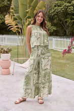 Load image into Gallery viewer, Deja Boho Paisley Patchwork Green/White Print Pants - Part of a set