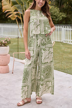 Load image into Gallery viewer, Deja Boho Paisley Patchwork Green/White Print Pants - Part of a set