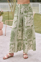 Load image into Gallery viewer, Deja Boho Paisley Patchwork Green/White Print Pants - Part of a set