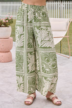 Load image into Gallery viewer, Deja Boho Paisley Patchwork Green/White Print Pants - Part of a set