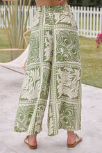 Load image into Gallery viewer, Deja Boho Paisley Patchwork Green/White Print Pants - Part of a set