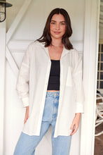 Load image into Gallery viewer, Jennifer Oversized White Button Up Shirt