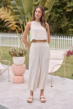 Load image into Gallery viewer, Ziara Beige Faux Linen Pants