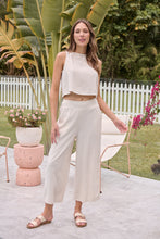 Load image into Gallery viewer, Ziara Beige Faux Linen Pants