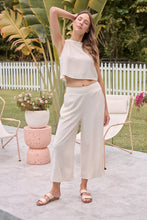 Load image into Gallery viewer, Ziara Beige Faux Linen Pants