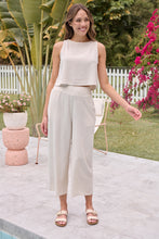 Load image into Gallery viewer, Ziara Beige Faux Linen Pants