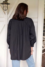 Load image into Gallery viewer, Jennifer Oversized Black Button Up Shirt