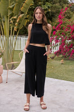 Load image into Gallery viewer, Ziara Black Faux Linen Pants