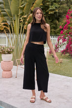 Load image into Gallery viewer, Ziara Black Faux Linen Pants