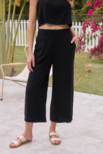 Load image into Gallery viewer, Ziara Black Faux Linen Pants